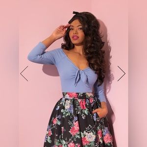 Vixen By Micheline Pitt Tie Me Up Top in Sunset Blue!